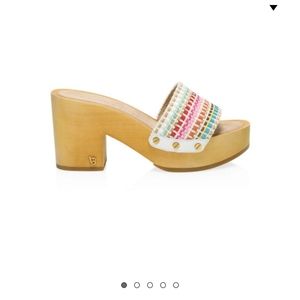 Hannalee woven rainbow 🌈 clog mule Veronica Beard